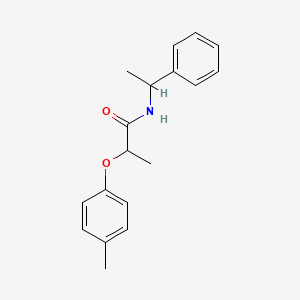 2-(4-methylphenoxy)-N-(1-phenylethyl)propanamide