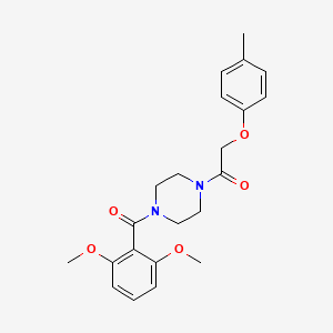 1-[4-(2,6-DIMETHOXYBENZOYL)PIPERAZIN-1-YL]-2-(4-METHYLPHENOXY)ETHAN-1-ONE