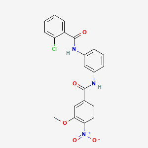 N-[3-[(2-chlorobenzoyl)amino]phenyl]-3-methoxy-4-nitrobenzamide