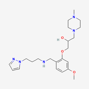 1-[5-methoxy-2-({[3-(1H-pyrazol-1-yl)propyl]amino}methyl)phenoxy]-3-(4-methyl-1-piperazinyl)-2-propanol