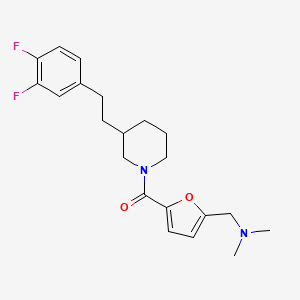 [3-[2-(3,4-difluorophenyl)ethyl]piperidin-1-yl]-[5-[(dimethylamino)methyl]furan-2-yl]methanone