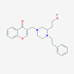 3-[[3-(2-Hydroxyethyl)-4-(2-phenylethyl)piperazin-1-yl]methyl]chromen-4-one