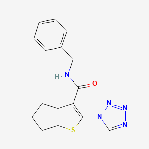 N-benzyl-2-(1H-tetrazol-1-yl)-5,6-dihydro-4H-cyclopenta[b]thiophene-3-carboxamide