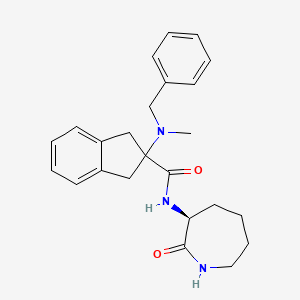 2-[benzyl(methyl)amino]-N-[(3S)-2-oxo-3-azepanyl]-2-indanecarboxamide