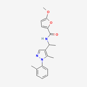 5-methoxy-N-{1-[5-methyl-1-(2-methylphenyl)-1H-pyrazol-4-yl]ethyl}-2-furamide