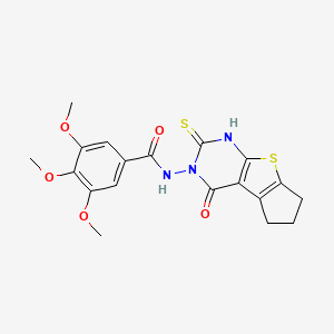 N-(2-mercapto-4-oxo-6,7-dihydro-4H-cyclopenta[4,5]thieno[2,3-d]pyrimidin-3(5H)-yl)-3,4,5-trimethoxybenzamide