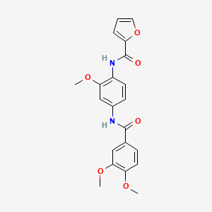 N-{4-[(3,4-dimethoxybenzoyl)amino]-2-methoxyphenyl}-2-furamide