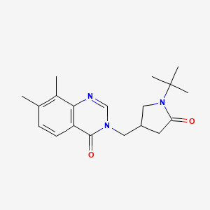 3-[(1-tert-butyl-5-oxopyrrolidin-3-yl)methyl]-7,8-dimethylquinazolin-4(3H)-one