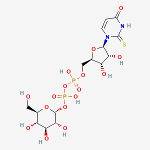 B609320 Uridine 5 inverted exclamation marka-(trihydrogen diphosphate), 2-thio-, P inverted exclamation marka-|A-D-glucopyranosyl ester CAS No. 7077-89-6