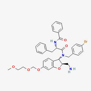 N-((S)-1-(((2R,3S)-2-(Aminomethyl)-6-((2-methoxyethoxy)methoxy)-2,3-dihydrobenzofuran-3-yl)(4-bromobenzyl)amino)-1-oxo-3-phenylpropan-2-yl)benzamide