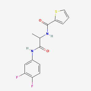 N-{2-[(3,4-difluorophenyl)amino]-1-methyl-2-oxoethyl}-2-thiophenecarboxamide