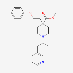 ethyl 1-[1-methyl-2-(3-pyridinyl)ethyl]-4-(2-phenoxyethyl)-4-piperidinecarboxylate