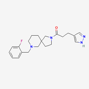 1-[9-[(2-fluorophenyl)methyl]-2,9-diazaspiro[4.5]decan-2-yl]-3-(1H-pyrazol-4-yl)propan-1-one