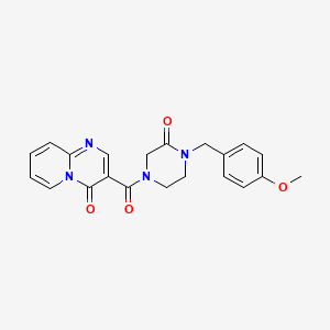 3-[4-[(4-Methoxyphenyl)methyl]-3-oxopiperazine-1-carbonyl]pyrido[1,2-a]pyrimidin-4-one