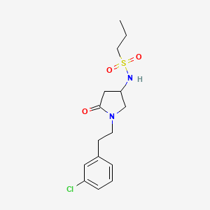 N-[1-[2-(3-chlorophenyl)ethyl]-5-oxopyrrolidin-3-yl]propane-1-sulfonamide