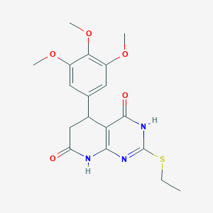 2-(ETHYLSULFANYL)-5-(3,4,5-TRIMETHOXYPHENYL)-3H,4H,5H,6H,7H,8H-PYRIDO[2,3-D]PYRIMIDINE-4,7-DIONE