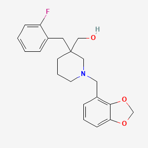 [1-(1,3-benzodioxol-4-ylmethyl)-3-(2-fluorobenzyl)-3-piperidinyl]methanol