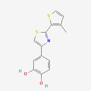 4-[2-(3-Methylthiophen-2-yl)-1,3-thiazol-4-yl]benzene-1,2-diol