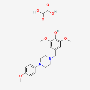 molecular formula C22H28N2O8 B6093630 2,6-Dimethoxy-4-[[4-(4-methoxyphenyl)piperazin-1-yl]methyl]phenol;oxalic acid 