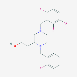 2-[1-(2-fluorobenzyl)-4-(2,3,6-trifluorobenzyl)-2-piperazinyl]ethanol