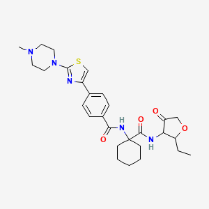 L-erythro-2-Hexulose, 1,4-anhydro-3,5,6-trideoxy-3-[[[1-[[4-[2-(4-methyl-1-piperazinyl)-4-thiazolyl]benzoyl]amino]cyclohexyl]carbonyl]amino]-