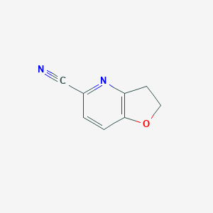 molecular formula C8H6N2O B060937 2,3-二氢呋喃[3,2-b]吡啶-5-碳腈 CAS No. 193605-61-7