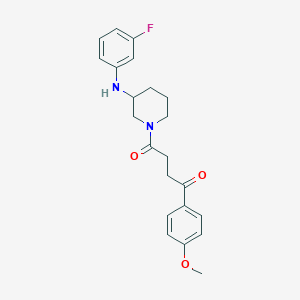 4-{3-[(3-fluorophenyl)amino]-1-piperidinyl}-1-(4-methoxyphenyl)-4-oxo-1-butanone