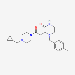 3-{2-[4-(cyclopropylmethyl)-1-piperazinyl]-2-oxoethyl}-4-(4-methylbenzyl)-2-piperazinone