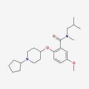 2-[(1-cyclopentyl-4-piperidinyl)oxy]-N-isobutyl-5-methoxy-N-methylbenzamide