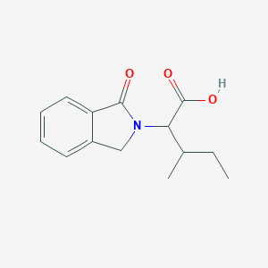 molecular formula C14H17NO3 B060938 3-methyl-2-(1-oxo-1,3-dihydro-2H-isoindol-2-yl)pentanoic acid CAS No. 180923-81-3