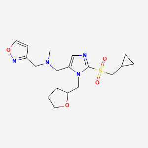 1-[2-[(cyclopropylmethyl)sulfonyl]-1-(tetrahydro-2-furanylmethyl)-1H-imidazol-5-yl]-N-(3-isoxazolylmethyl)-N-methylmethanamine