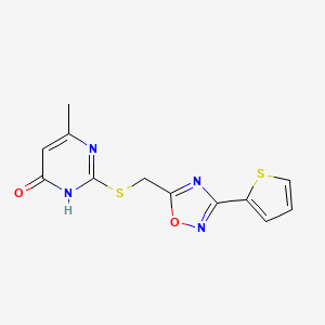 6-METHYL-2-({[3-(2-THIENYL)-1,2,4-OXADIAZOL-5-YL]METHYL}SULFANYL)-4(3H)-PYRIMIDINONE