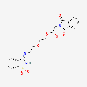 2-{2-[(1,1-DIOXO-1H-1,2-BENZISOTHIAZOL-3-YL)AMINO]ETHOXY}ETHYL 2-(1,3-DIOXO-1,3-DIHYDRO-2H-ISOINDOL-2-YL)ACETATE