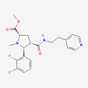 methyl (2S,4S,5R)-5-(2,3-difluorophenyl)-1-methyl-4-(2-pyridin-4-ylethylcarbamoyl)pyrrolidine-2-carboxylate