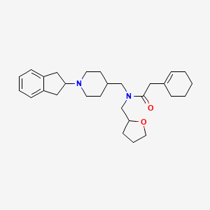 2-(1-cyclohexen-1-yl)-N-{[1-(2,3-dihydro-1H-inden-2-yl)-4-piperidinyl]methyl}-N-(tetrahydro-2-furanylmethyl)acetamide