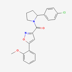 3-{[2-(4-chlorophenyl)-1-pyrrolidinyl]carbonyl}-5-(2-methoxyphenyl)isoxazole