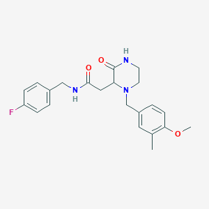 N-(4-fluorobenzyl)-2-[1-(4-methoxy-3-methylbenzyl)-3-oxo-2-piperazinyl]acetamide