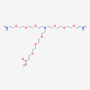 molecular formula C25H53N3O11 B609394 N-(酸-PEG3)-N-双(PEG3-胺) CAS No. 2183440-35-7