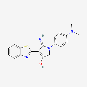 5-AMINO-4-(1,3-BENZOTHIAZOL-2-YL)-1-[4-(DIMETHYLAMINO)PHENYL]-2,3-DIHYDRO-1H-PYRROL-3-ONE