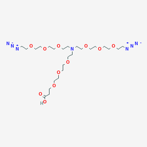 molecular formula C25H49N7O11 B609395 N-(酸-PEG3)-N-双(PEG3-叠氮化物) CAS No. 2182602-17-9