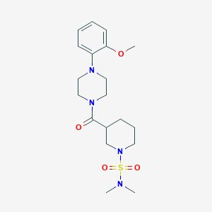 molecular formula C19H30N4O4S B6093974 3-{[4-(2-methoxyphenyl)-1-piperazinyl]carbonyl}-N,N-dimethyl-1-piperidinesulfonamide 