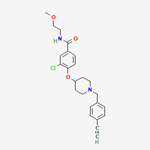 molecular formula C24H27ClN2O3 B6093977 3-chloro-4-{[1-(4-ethynylbenzyl)-4-piperidinyl]oxy}-N-(2-methoxyethyl)benzamide 