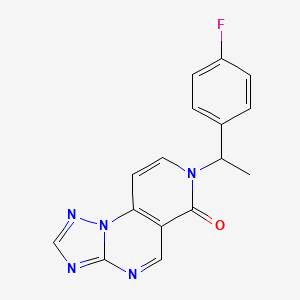 7-[1-(4-fluorophenyl)ethyl]pyrido[3,4-e][1,2,4]triazolo[1,5-a]pyrimidin-6(7H)-one