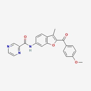 N-{2-[(4-methoxyphenyl)carbonyl]-3-methyl-1-benzofuran-6-yl}pyrazine-2-carboxamide