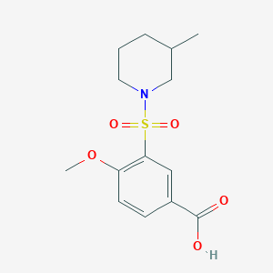 4-methoxy-3-[(3-methylpiperidin-1-yl)sulfonyl]benzoic acid