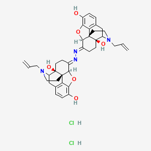 7-[(4a,9-dihydroxy-3-prop-2-enyl-2,4,5,6,7a,13-hexahydro-1H-4,12-methanobenzofuro[3,2-e]isoquinolin-7-ylidene)hydrazinylidene]-3-prop-2-enyl-2,4,5,6,7a,13-hexahydro-1H-4,12-methanobenzofuro[3,2-e]isoquinoline-4a,9-diol;dihydrochloride