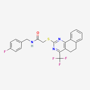 N-(4-fluorobenzyl)-2-{[4-(trifluoromethyl)-5,6-dihydrobenzo[h]quinazolin-2-yl]thio}acetamide