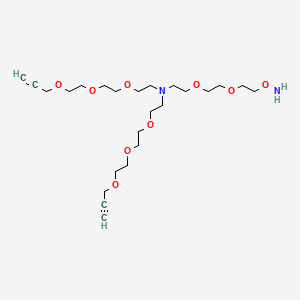 molecular formula C24H44N2O9 B609410 N-(Aminooxy-PEG2)-N-bis(PEG3-propargyl) CAS No. 2112737-71-8