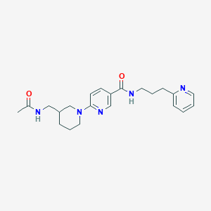 6-{3-[(acetylamino)methyl]-1-piperidinyl}-N-[3-(2-pyridinyl)propyl]nicotinamide