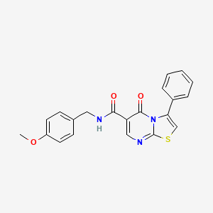 N-(4-methoxybenzyl)-5-oxo-3-phenyl-5H-[1,3]thiazolo[3,2-a]pyrimidine-6-carboxamide